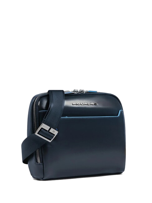 BLUE SQUARE Bolso de cuero azul - Bandoleras Hombre