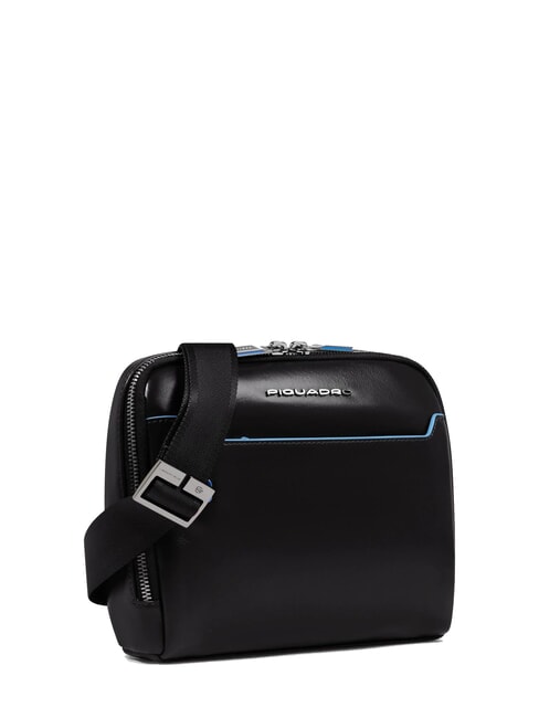 BLUE SQUARE Bolso de cuero negro - Bandoleras Hombre