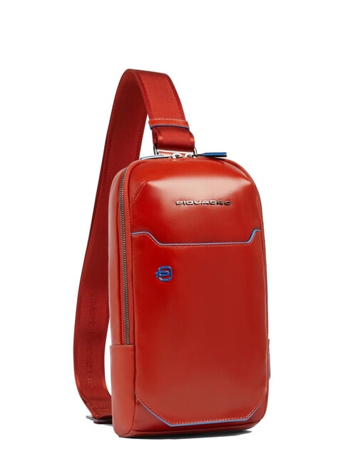 BLUE SQUARE Mochila de cuero de un solo hombro cuero4 - Bandoleras Hombre