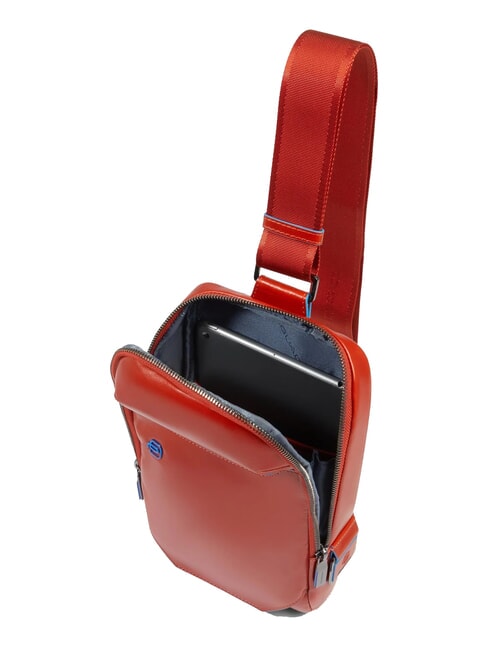 BLUE SQUARE Mochila de cuero de un solo hombro cuero4 - Bandoleras Hombre