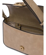 PINKO LOVE ONE MINI Mini bolso de hombro, en piel beige-gris ahumado-oro antiguo - Bolsos Mujer - 5