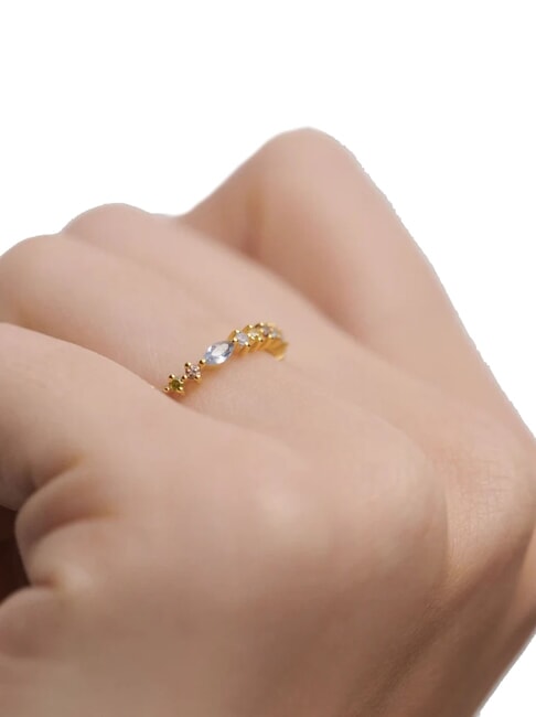 COLOR LOTUS Anillo con piedras de colores oro - Anillos