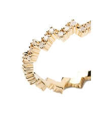 PDPAOLA THE NEW ESSENTIALS THE ZIPPER Anillo bañado en oro con circonitas - Anillos