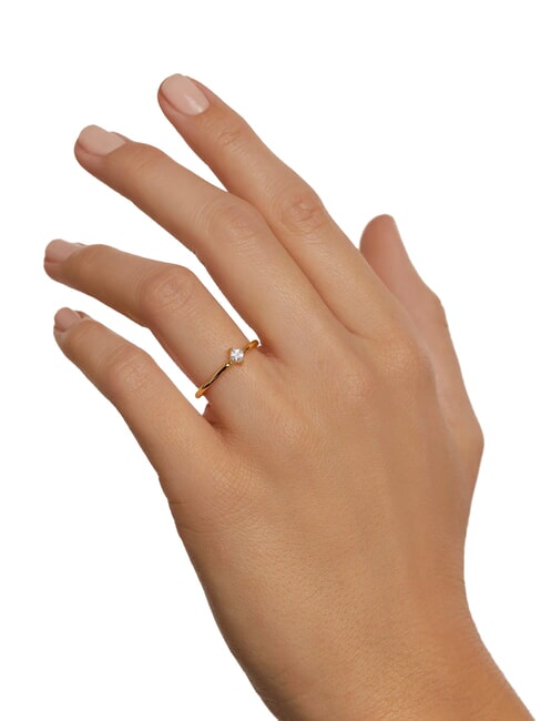 THE NEW ESSENTIALS OBI Anillo solitario con circonita oro - Anillos
