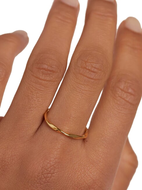 THE NEW ESSENTIALS SPIRAL Anillo chapado en oro oro - Anillos
