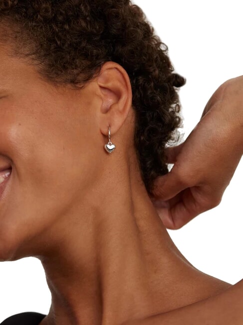 L'ABSOLU ENGRAVE ME Pendientes de plata rodiada plata - Pendientes