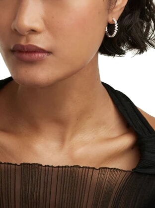 THE NEW ESSENTIALS CROWN Pendientes de plata con circonitas plata - Pendientes