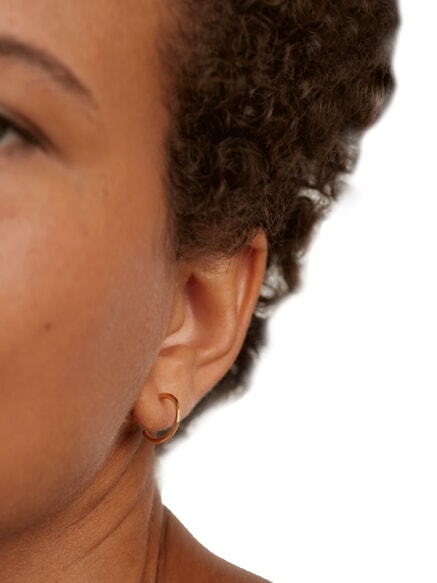 ESSENTIALS L'ABSOLU ENGRAVE ME  Pendientes chapados en oro oro - Pendientes