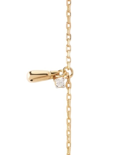 THE NEW ESSENTIALS KIRA Pulsera de cadena con circonitas redondas y colgante de gota oro - Pulseras