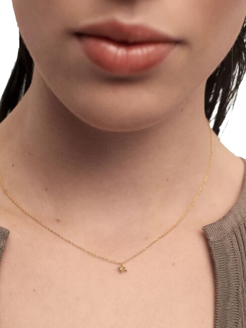 COLOR GREEN FLEUR Collar colgante con circonitas y garras oro - Collares