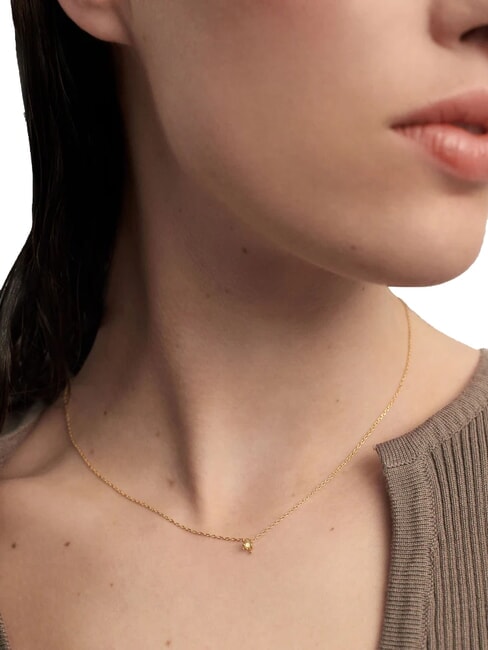 COLOR GREEN FLEUR Collar colgante con circonitas y garras oro - Collares