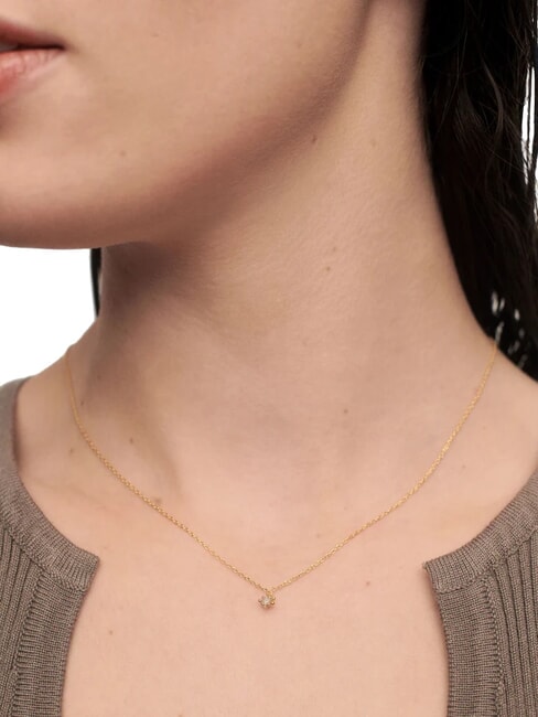 COLOR GREY FLEUR Collar colgante con circonitas y garras oro - Collares