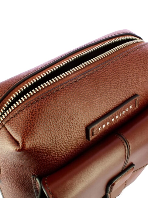 BIAGIO Bolso de cuero marrón 14/rutenio paladio - Bandoleras Hombre