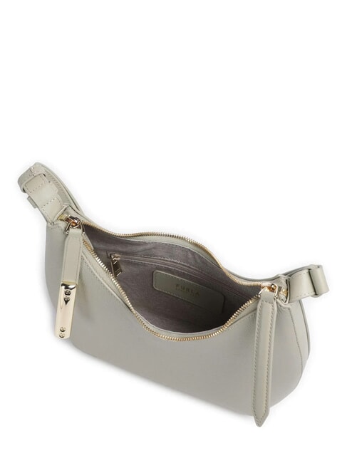 GOCCIA Bolso bandolera de piel martillada salvia clara - Bolsos Mujer