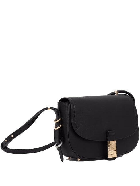 SADDLE Bolso bandolera pequeño de piel chica mezcla limusina negra oro-n - Bolsos Mujer