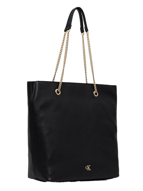 CKJ MINIMAL MONOGRAM Bolsa de compras con asa de cadena En negro - Bolsos Mujer