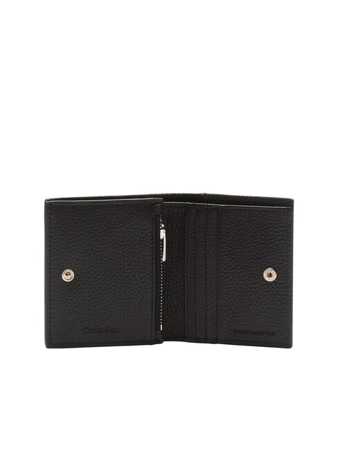 CK LEATHER Cartera de cuero vertical En negro - Carteras Hombre