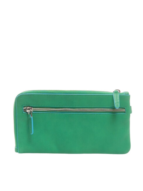 CAMPIONARIO -  BLUE SQUARE Clutch de cuero con pu&ntilde;o cuadrado verde/azul - Bolsos Mujer