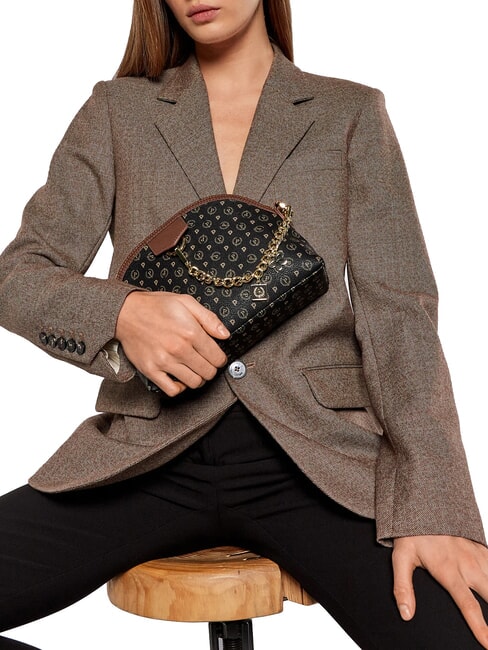 HERITAGE  Mini bolso de hombro negro marrón - Bolsos Mujer