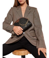 POLLINI HERITAGE  Mini bolso de hombro negro marrón - Bolsos Mujer - 5