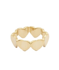 GUESS LOVELY Anillo con corazones esmaltados y circonitas amarillo dorado/turquesa - Anillos - 2