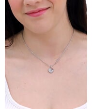 GUESS LOVELY Collar con charm de corazón y circonitas SILVER - Collares - 3