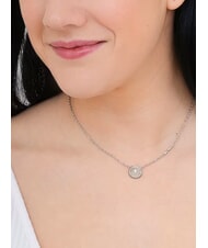 GUESS LOVE Collar con charm redondo y circonitas SILVER - Collares - 2