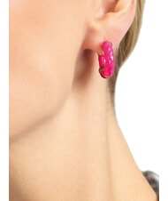GUESS LET S GET LOUD Pendientes de aro Torchon esmaltados - Pendientes