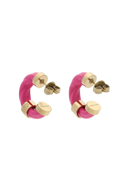 LET S GET LOUD Pendientes de aro Torchon esmaltados oro - Pendientes