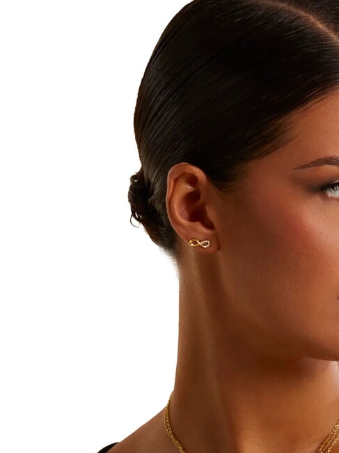 ENDLESS DREAM Pendientes con s&iacute;mbolo de infinito y circonitas oro amarillo - Pendientes