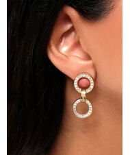 GUESS CIRCLE LIGHTS Pendientes de doble aro con circonitas - Pendientes