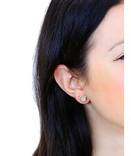 GUESS STUDS PARTY Pendientes circulares con circonitas - Pendientes