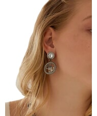 GUESS 4G VINTAGE Pendientes de aro con logo y circonitas - Pendientes