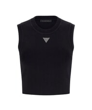 GUESS ALEXIA Ratón corto de punto con logotipo de pedrería jetbla - camiseta - 4