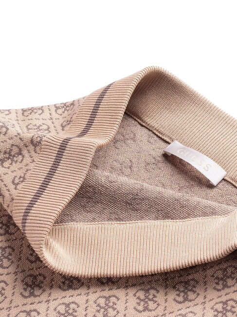 LISE 4G Falda lápiz elástica café y travertino - Faldas de mujer