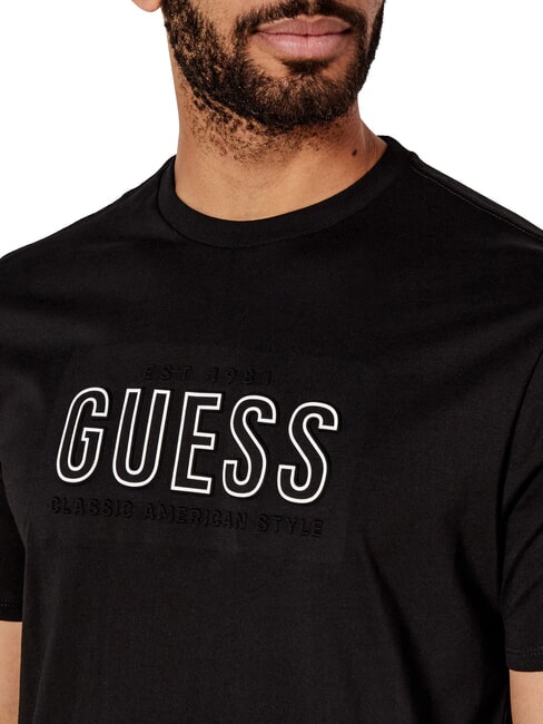 BSC EMBOSSED LOGO Camiseta con estampado en relieve negro azabache multi - camiseta