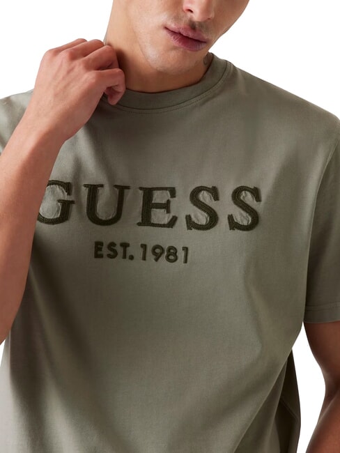 BOX LOGO Camiseta con logo bordado verde musgo - camiseta