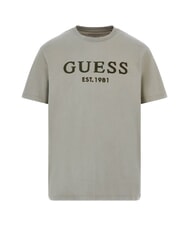 GUESS BOX LOGO Camiseta con logo bordado verde musgo - camiseta - 4