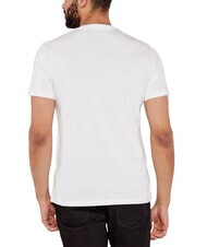 GUESS TRIANGLE Camiseta de algodón con estampado purwhite - camiseta - 2