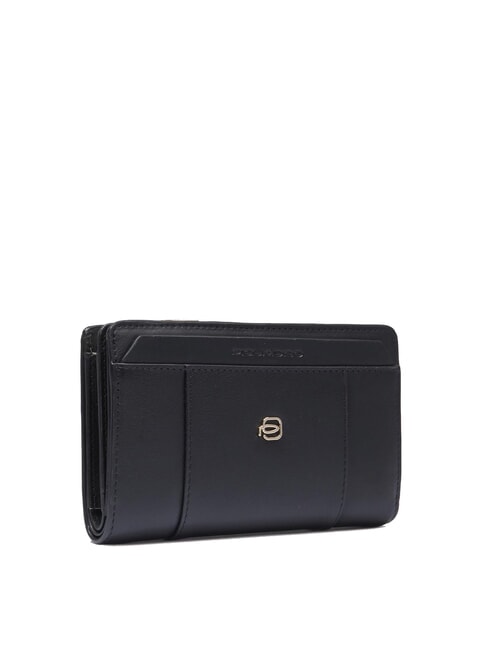 CIRCLE Cartera mediana de cuero negro - Carteras Mujer