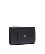 PIQUADRO CIRCLE Cartera mediana de cuero negro - Carteras Mujer - 3