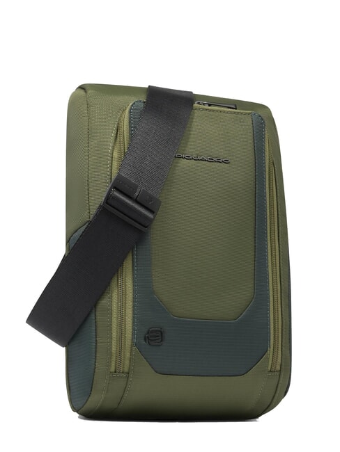 S140 Mochila para iPad de un solo hombro en tejido reciclado VERDE - Mochilas para portátil