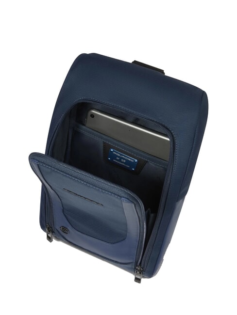 S140 Mochila para iPad de un solo hombro en tejido reciclado azul - Mochilas para portátil