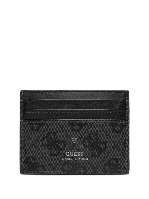 MILANO  Tarjetero plano de cuero NEGRO - Carteras Hombre