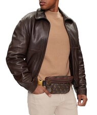 GUESS MILANO Riñonera con logo estampado marrón/ocre - Riñoneras - 4