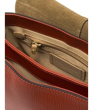 GIANNI CHIARINI HELENA ROUND Bolso de piel con doble bandolera rojo ladrillo - Bolsos Mujer - 5