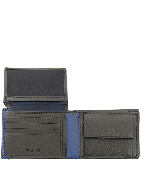 SNAP  Cartera de piel para hombre, con monedero. negro/azul marino - Carteras Hombre