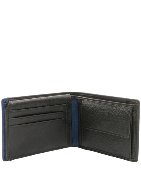 SNAP  Cartera de piel para hombre, con monedero. negro/azul marino - Carteras Hombre