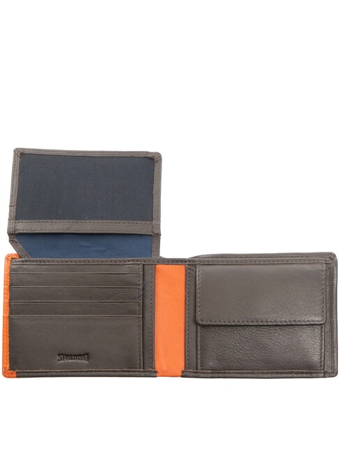 SNAP  Cartera de piel para hombre, con monedero. marrón/naranja - Carteras Hombre