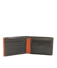 SPALDING STRIPE Cartera de piel con monedero marrón/naranja - Carteras Hombre - 2